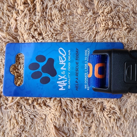 💥HP 💥Nylon Max & Neo Martingale Collar Blue/Orange "Adopt Me" 14"-16.25 - Picture 7 of 10